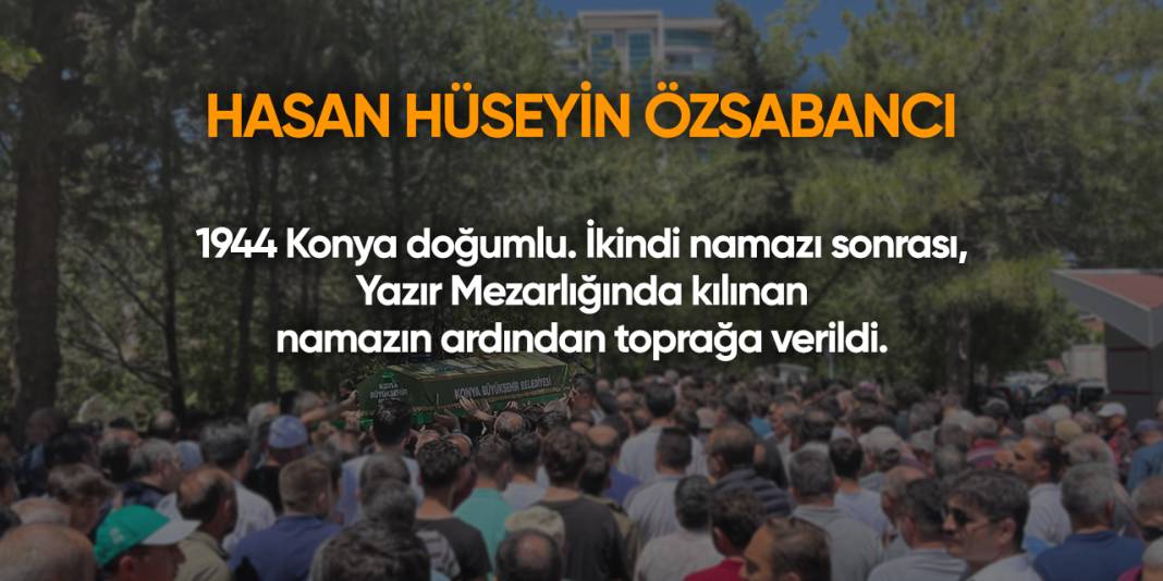 Konya'da bugün vefat edenler | 14 Ekim 2025 19